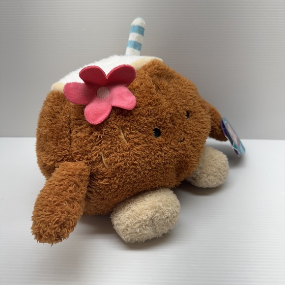 NEW w/tags Bum Bumz Beach Bumz Priyal the Coconut Pina Colada 7.5" Plush - Picture 3 of 7